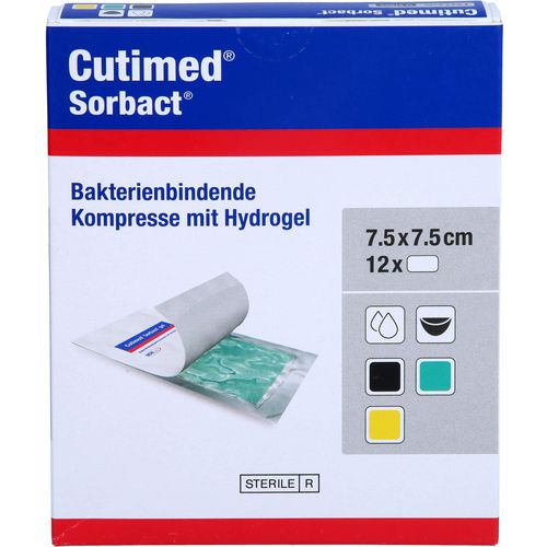 Cutimed 7.5x7.5cm Sorbact Gel 12 ST