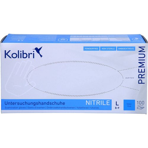 Kolibri Premium Uh Blau Puderfrei Nitril L 100 ST