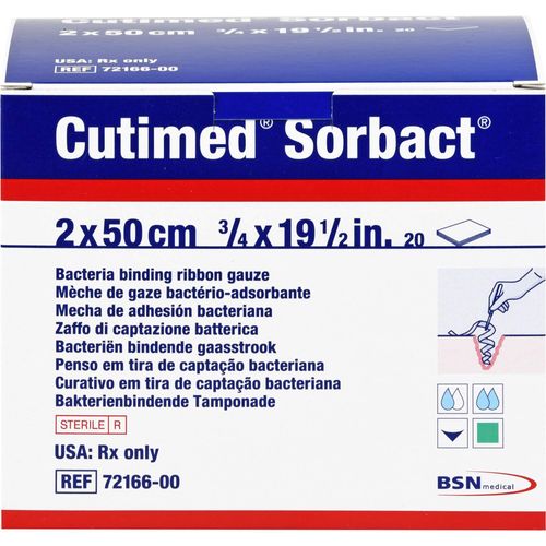 Cutimed Sorbact Tamponaden 2x50 cm 20 ST