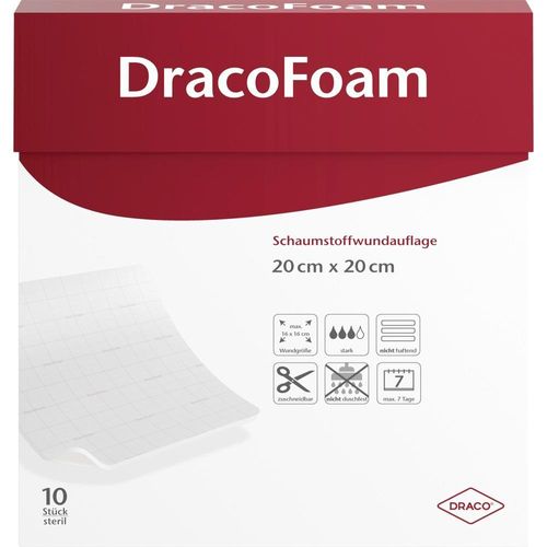 Dracofoam Schaumstoff Wundauflage 20x20cm 10 ST