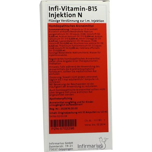 Infi-Vitamin-B15-Injektion N 10 ML