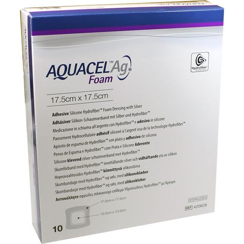 Aquacel Ag Foam Adhäsiv 17.5x17.5cm 10 ST