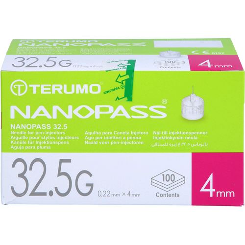 Nanopass 32.5G Pen Kanüle 32.5G 0.22x4Mm 100 ST