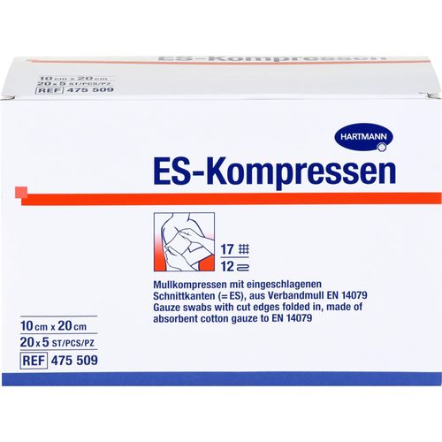 Es-Kompressen Steril 10x20 cm Großpackung 100 ST