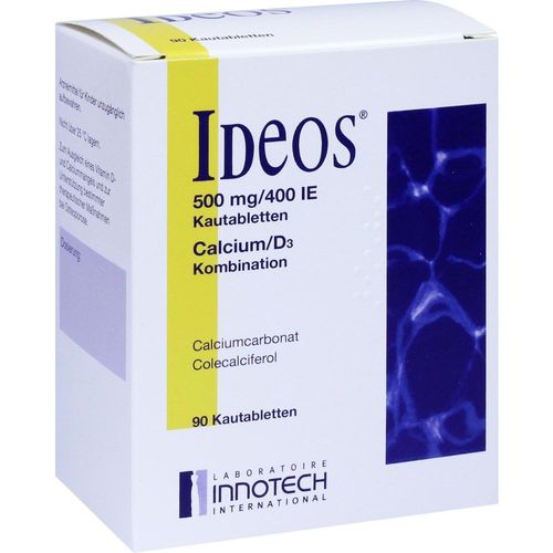 Ideos 500 mg/400 I.e. Kautabletten 90 ST