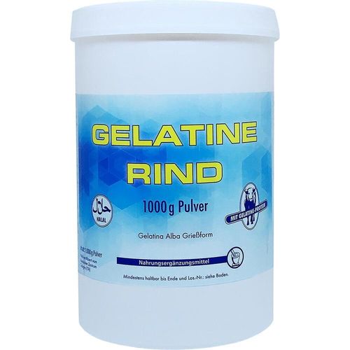 Gelatine Rind Pulver Halal 1000 G