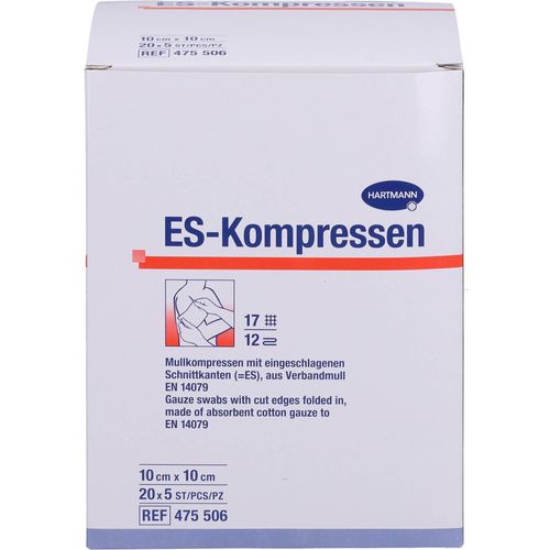 Es-Kompressen Steril 10x10 cm Großpackung 100 ST