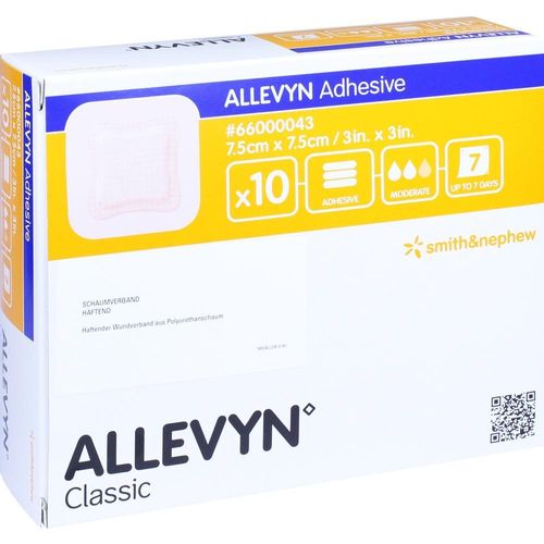 Allevyn Adhesive 7.5x7.5 cm Haftende Wundaufl. 10 ST