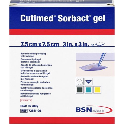 Cutimed Sorbact Gel 7.5x7.5cm 10 ST