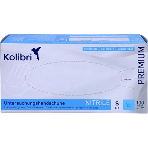 Kolibri Premium Uh Blau Puderfrei Nitril S 100 ST