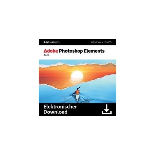 Adobe Photoshop Elements 2025 für Windows | 2 Geräte / 3 Jahre