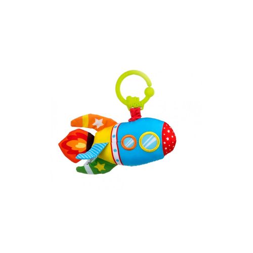 Bali Bazoo Baby Spieluhr Rakete 88748, C-Ring, Einschlafhilfe, Aufzieh-Spieluhr bunt
