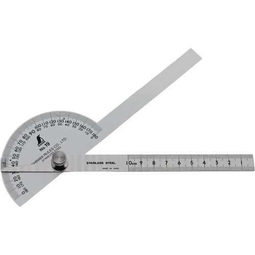 Shinwa 62490 Gradmesser No.19, Winkelmesser 90°, 10cm
