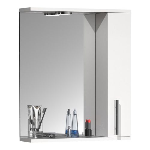 VCM Badschrank zeitlos Maße ca. H. 60 x B. 50 x T. 14 cm ausreichend Stauraum Spiegelschrank - Lisalo M