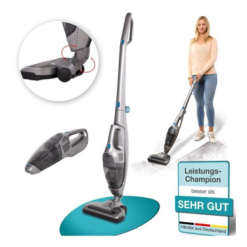aktimeo 2in1 Boden- & Handstaubsauger, Stielstaubsauger, kabellos, beutellos