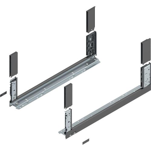 Blum Legrabox free Zarge Höhe C,(176,8 mm), NL= 650 mm, inkl. Boxcover vorn u. hinten,oriongrau