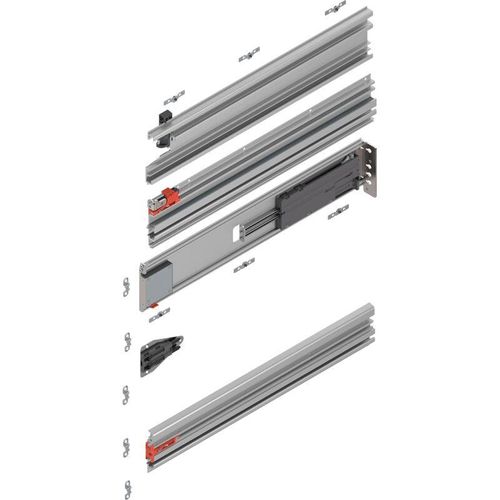 Revego duo Pocketschienen-Set NL=450 mm rechts, E6/Ev1 - Blum