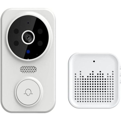 Qiedie - Drahtlose Remote-Video-Türklingel, Smart Home Wifi-Türklingel Drahtlose Türklingel für den Außenbereich, Kamera-Gong