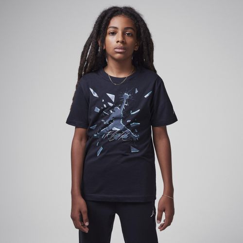 Jordan Jumpman T-shirt met gebroken glas voor kids - Zwart