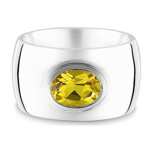 Quinn - Silberring mit Citrin, Classics&Co - 021034611 - Weite 56