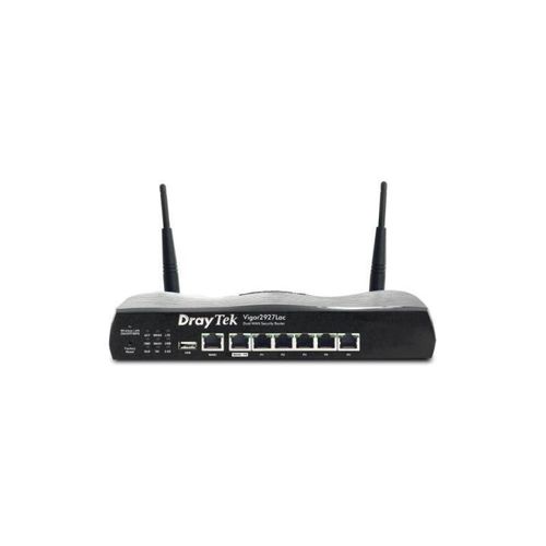Draytek Vigor 2927Lac - Wi-Fi 5 (802.11ac) - Dual-Band (2,4 GHz/5 GHz) - Eingebauter Ethernet-Anschluss - 4G - Schwarz - Tabletop-Router
