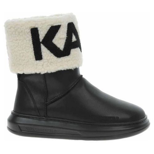 Karl Lagerfeld Kapri Kosi Frauen Leder KARL Logo Druck Stiefelette Schwarz – undefined / Schwarz