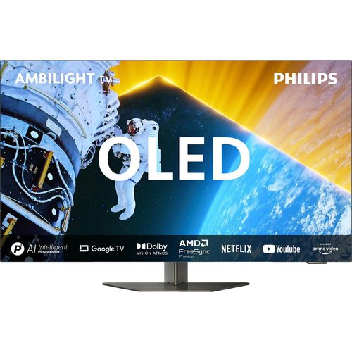 PHILIPS 65OLED809/12 OLED TV (Flat, 65 Zoll / 164 cm, HDR 4K, SMART TV, Ambilight)