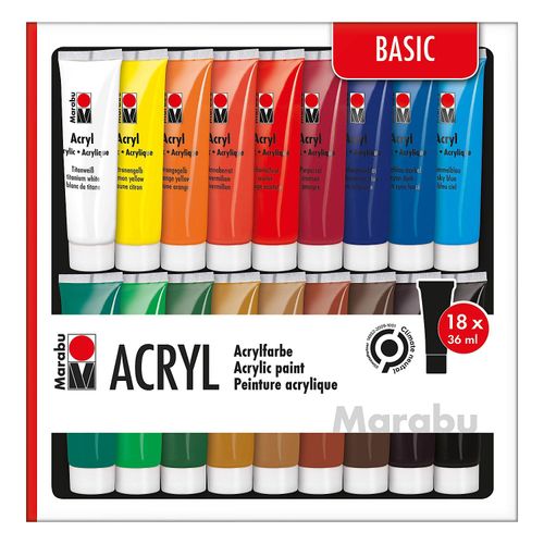 Marabu Acrylfarben, 18x 36 ml Image