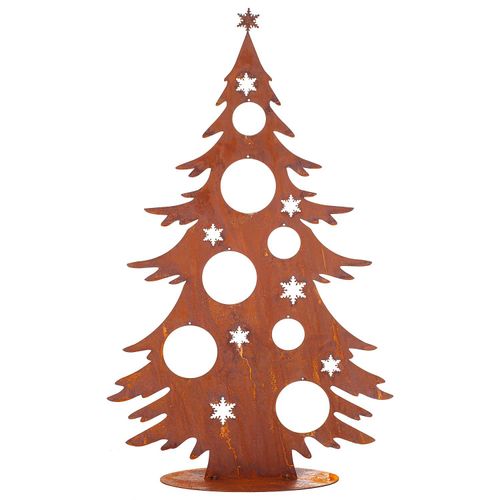 Rost-Tannenbaum aus Metall, 65 cm