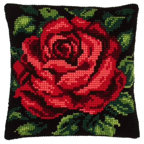 Kreuzstichkissen "Rose"
