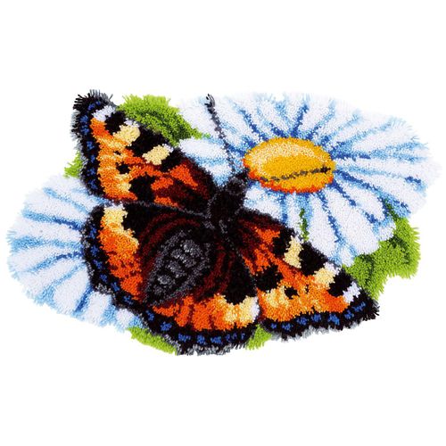 Knüpf-Formteppich "Schmetterling", 70 x 69 cm