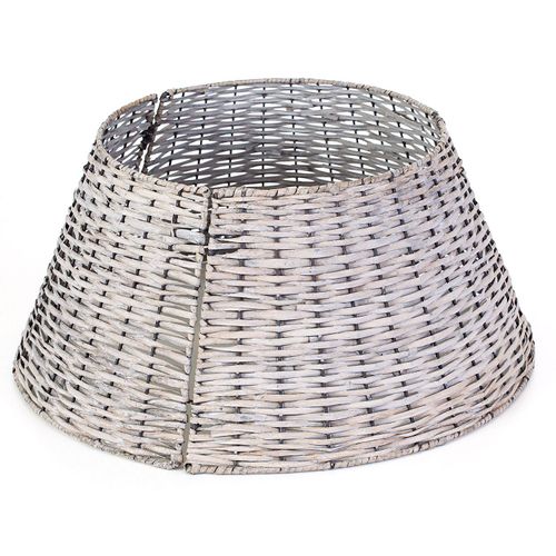 Christbaumkorb, grau-gekalkt