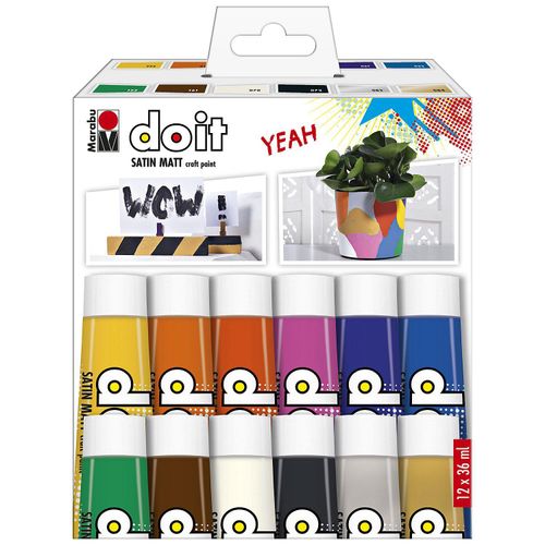 Marabu Do It Acrylfarben, 12x 36 ml