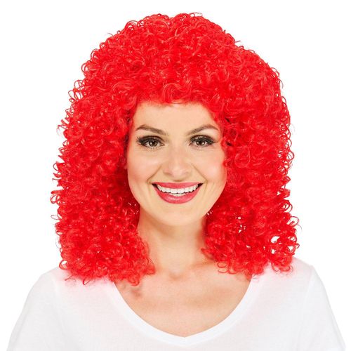 Lockenperücke "Curly", rot