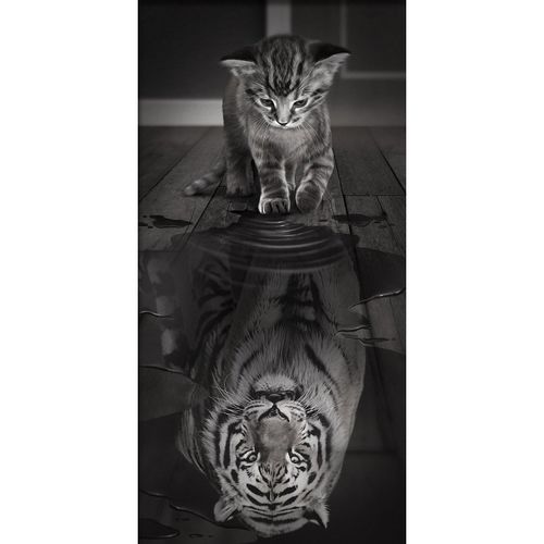 Diamantenstickerei-Set "Innerer Tiger", 30 x 60 cm