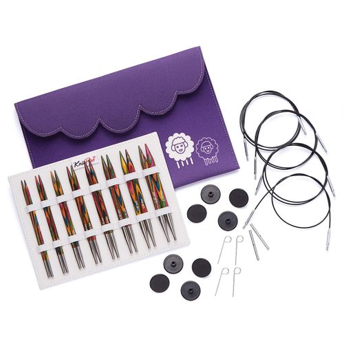 KnitPro Rundstricknadel-Set "Symfonie", Birkenholz, Stärken: 3,5–8