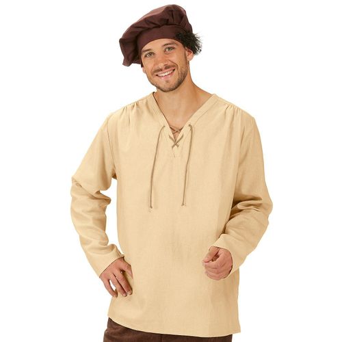 Hemd "Mittelalter" für Herren, beige