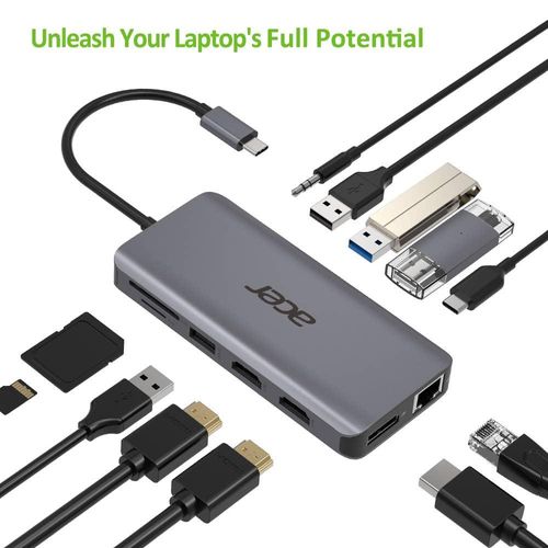 Acer 12in1 Type C dongle | Zilver