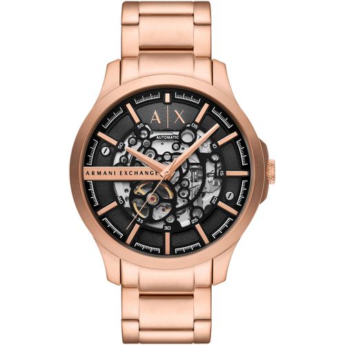 Automatikuhr ARMANI EXCHANGE Armbanduhren rosegold (roségoldfarben) Herren Armbanduhr, Herrenuhr, Mechanische Uhr, Edelstahlarmband, analog