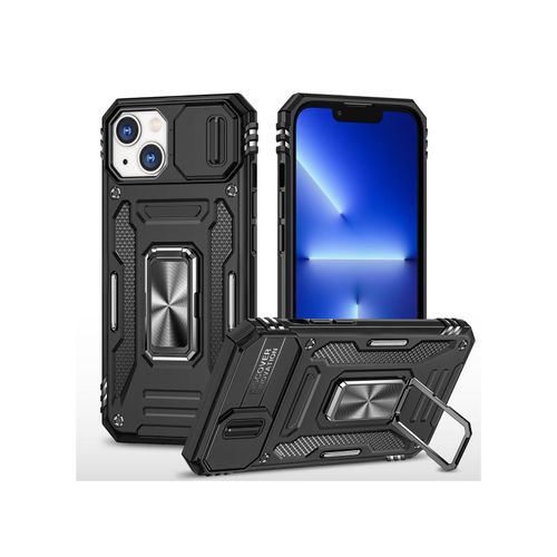 Hülle Handy Schutz für Apple iPhone 15 Case Cover Kamera Ständer Etuis Bumper