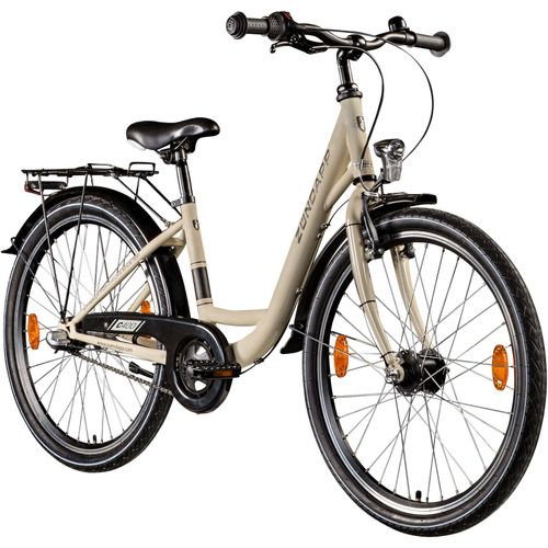 Zündapp C400 Jugendfahrrad 24 Zoll Fahrrad ab 130-145 cm 3 Gang Tiefeinsteiger beige