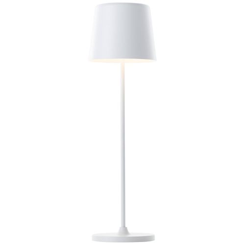 Brilliant Lampe Kaami LED Außentischleuchte 37cm weiß matt Metall/Holz weiß 2 W LED integriert