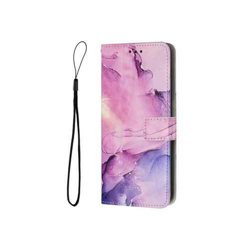Hülle für Apple iPhone 15 Plus Handy Schutz Case Cover Klapp Tasche Marmor Etuis