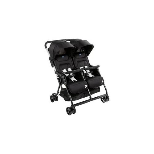 Zwillingsbuggy CHICCO "OHlalà Twin, Black Night" schwarz (black night) Baby Kinderwagen Zwillingskinderwagen