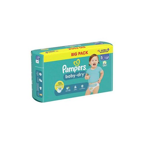 Pampers® Windeln baby-dry™ BIG PACK Größe Gr.5+ (12-17 kg) für Babys und Kleinkinder (4-18 Monate), 48 St.