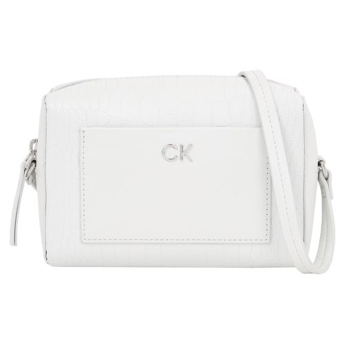 Umhängetasche CALVIN KLEIN "DAILY CAMERA BAG CROCO" Gr. B/H/T: 18cm x 12cm x 7,5cm, grau (pearl croco) Damen Taschen