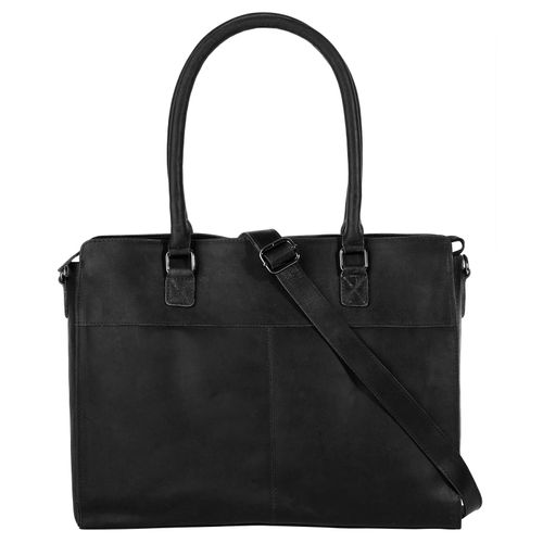 Shopper CLUTY Gr. B/H/T: 36cm x 28cm x 13cm onesize, schwarz Damen Taschen echt Leder