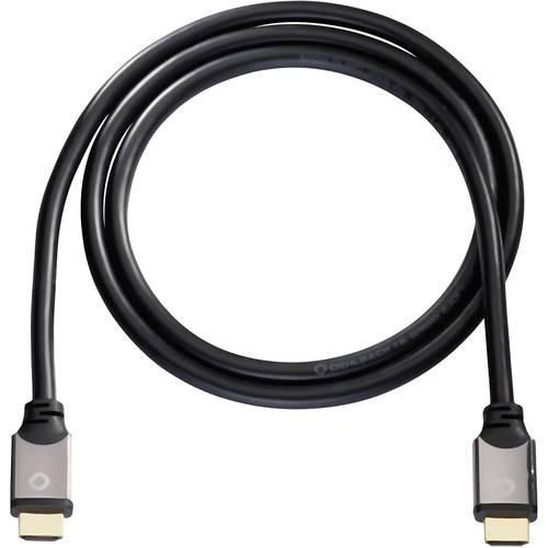 Oehlbach HDMI Anschlusskabel HDMI-A Stecker, HDMI-A Stecker 10.00 m Schwarz 92458 4K UHD, Audio Return Channel, vergoldete Steckkontakte HDMI-Kabel