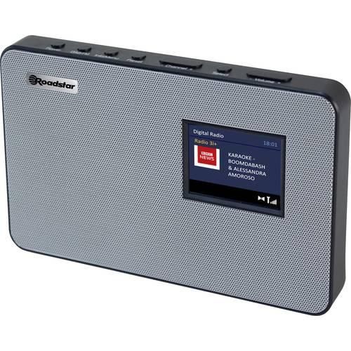 Roadstar HRA-590 Kofferradio DAB+ AUX Schwarz (matt), Silber