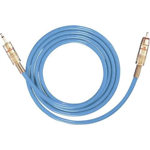 Cinch / Klinke Audio Anschlusskabel [1x Cinch-Stecker - 1x Klinkenstecker 3.5 mm] 5.00 m Blau vergoldete Steckkontakte Oehlbach NF 113